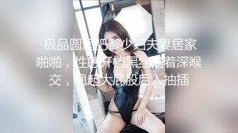  极品圆润肥臀少妇夫妻居家啪啪，性感开档黑丝跪着深喉交，翘起大屁股后入抽插